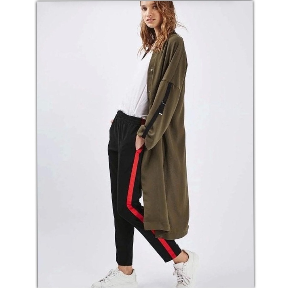 Topshop Olive Green Duster, Size 2